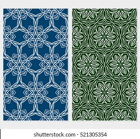 set of Damask floral seamless pattern background. Luxury texture for wallpaper, invitation. Vector illustration. color