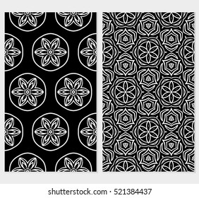 set of Damask floral seamless pattern background. Luxury texture for wallpaper, invitation. Vector illustration. color