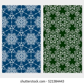 set of Damask floral seamless pattern background. Luxury texture for wallpaper, invitation. Vector illustration. color