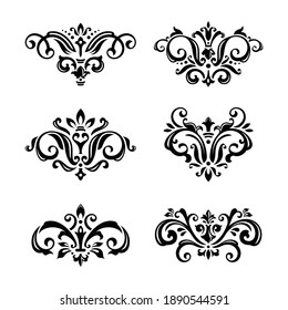 Set of Damask stencils Designs