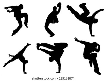 The set of Dance silhouette