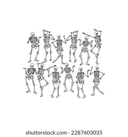 Set dancing skeleton 
