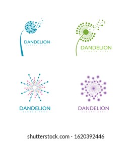 Set of Dandelion vector icon design template