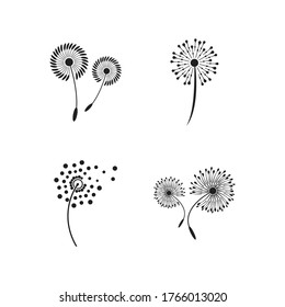 Set of Dandelion vector icon design template
