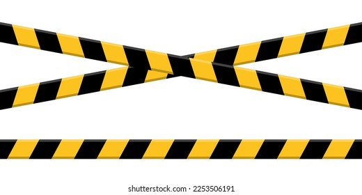 Juego de bandas de advertencia de peligro.Ilustración vectorial 