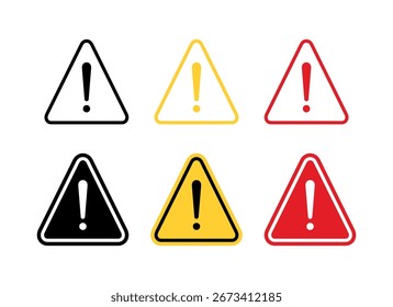 Set of danger warning signs