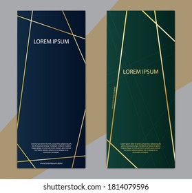conjunto de banners oscuros con formas geométricas. Ilustración vectorial de color para productos impresos, carteles, carteles, volantes, carteles y páginas de título