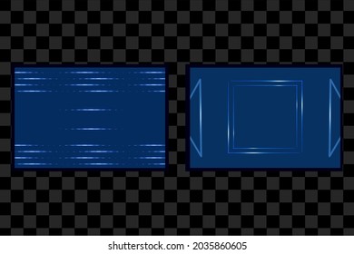 Set of dark blue abstract backgrounds with shine glow effect isolated vector. can use for poster, business banner, flyer, leaflet, brochure, catalog, web, site, website, presentation, book cover