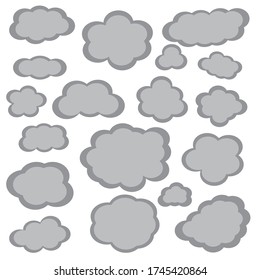 Set of a dark cloud, it looks like it's going to rain.