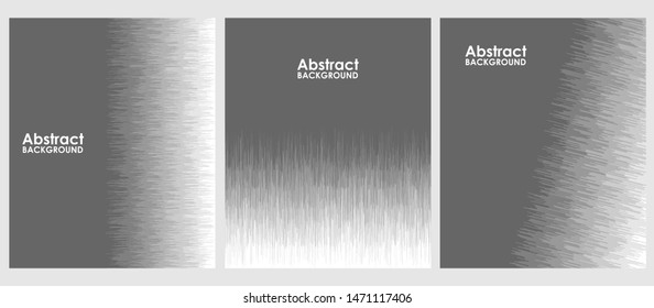 Set Of Dark Geometric Abstract Background Theme Vector.