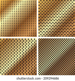 A set of dark gold metallic grille for your design