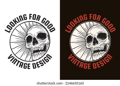 Set Dark illustration Skull Bones Head Hand drawn Hatching Outline Style Mystical Celestial Symbol Tattoo Merchandise T-shirt Merch vintage