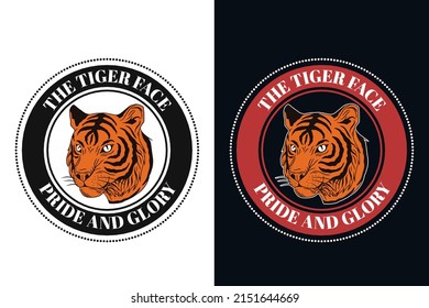 Set Dark illustration Tiger Beast Big Cat Head and Pose Hand drawn Hatching Outline Symbol Tattoo Merchandise T-shirt Merch vintage