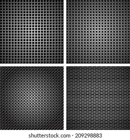 A set of dark metallic grille for your design