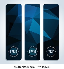 Set of dark website banner templates