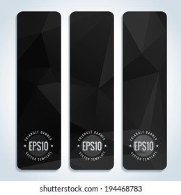 Set von dunklen Website-Bannervorlagen