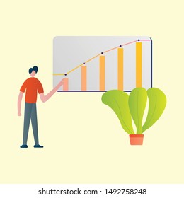  Set of Data Analysis Illustration for business, finance, data analysis and marketing. Modern flat design concept. Web page design for website and mobile website. Flat vector illustration.