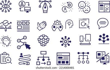 Set data science of business Intelligence icons vector