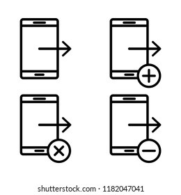 set of data storage smartphone icons. Element of phone icons for mobile concept and web apps. Thin line icons for website design and development, app development on white background