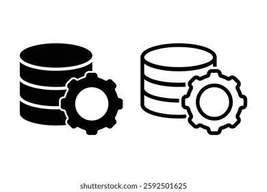 Set of database and data technology icon collection. Design Containing Storage, Database, Data, Server, Technology symbol. Vector Illustration.