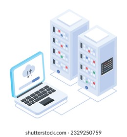 Set of Database Management Isometric Icons 

