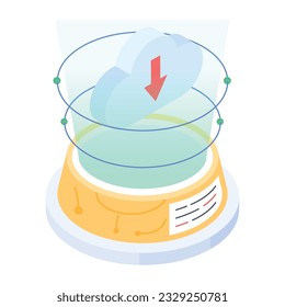 Set of Database Management Isometric Icons 

