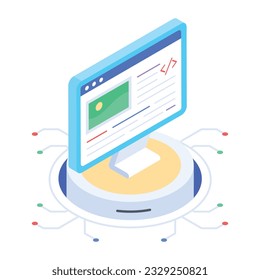 Set of Database Management Isometric Icons 

