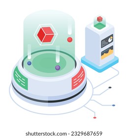 Set of Database Management Isometric Icons 

