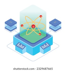 Conjunto de iconos isométricos de administración de bases de datos 

