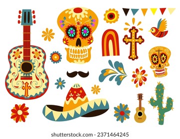 Set of Day of The Dead ornament design