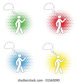 A set of daydreaming graphics
