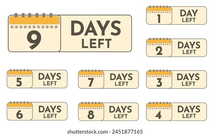 set of days left on icon calendars
Vector calendar icons days left
Discount, sale, promotion, web icons