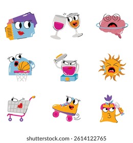 Set Of Days of Week Stickers 2
