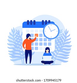 Festlegung einer Frist, eines Zeitmanagementkonzepts