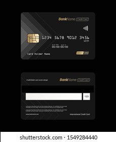 Set Of Debit Card, Credit Card, ATM Card And Privilege Card Vector Template Design.