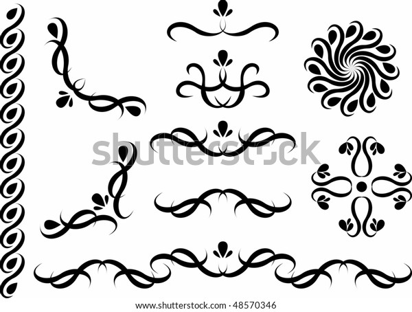 Set Decor Motifs Element Design Stock Vector (Royalty Free) 48570346