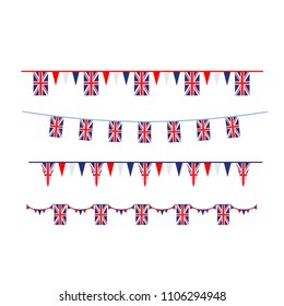Set decor Union Jack flag