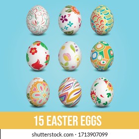 Dibujo decorado con Huevos de Pascua para uso en diseños de Pascua