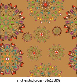set decoration in the circle, vector illustration