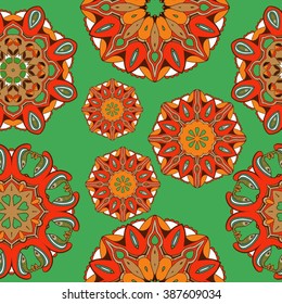 set decoration in the circle, vector illustration