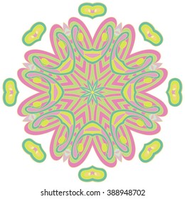 set decoration in the circle, vector illustration