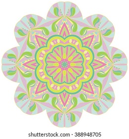 set decoration in the circle, vector illustration