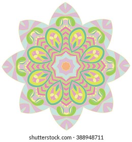 set decoration in the circle, vector illustration