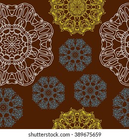 set decoration in the circle, vector illustration