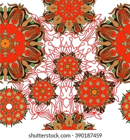 set decoration in the circle, vector illustration.
