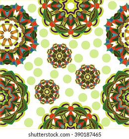 set decoration in the circle, vector illustration.