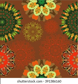 set decoration in the circle, vector illustration