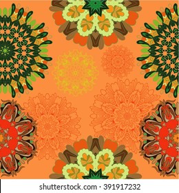 set decoration in the circle, vector illustration
