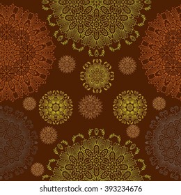 set decoration in the circle, vector illustration