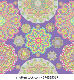 set decoration in the circle, vector illustration
